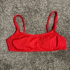 Xhilaration Ribbed Scoop Knot Bikini Top